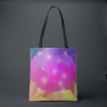Abstract Geometric Crystal Mosaic in Pink Tasche<br><div class="desc">A vibrant low-poly abstract design featuring sharp geometric triangles in bright neon pink,  purple,  and gold. Sparkling light flares add a magical,  glowing touch to this futuristic digital crystal mosaic.</div>