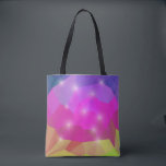 Abstract Geometric Crystal Mosaic in Pink Tasche<br><div class="desc">A vibrant low-poly abstract design featuring sharp geometric triangles in bright neon pink,  purple,  and gold. Sparkling light flares add a magical,  glowing touch to this futuristic digital crystal mosaic.</div>