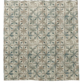 Abstract Geometric Floral Pattern Duschvorhang