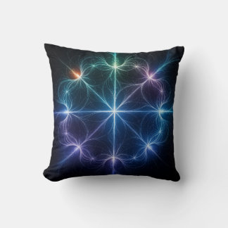 Abstract Geometric Glow Throw Pillow Kissen