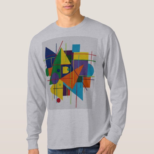 Abstract Geometric Long Sleeve Tee (Vorderseite)