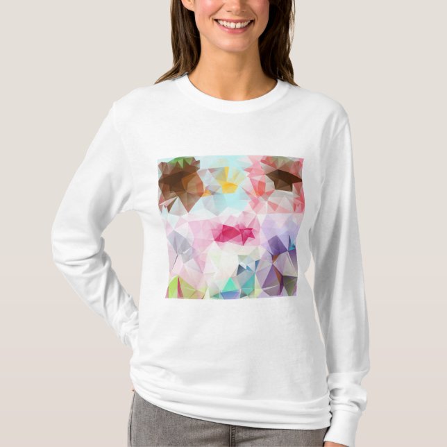 Abstract Geometric Low Poly Mosaic T-Shirt (Vorderseite)