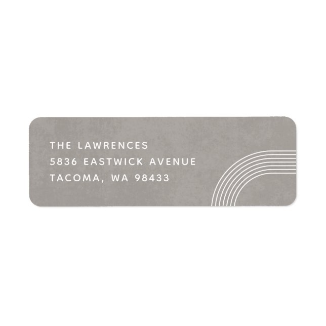 Abstract Geometric Mailing Label - Gray (Vorne)