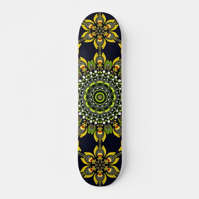 Abstract Geometric Mandala Art Design Skateboard (Vorne)