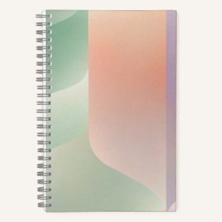 Abstract Geometric Notebook – Green Orange Purple Notizbuch