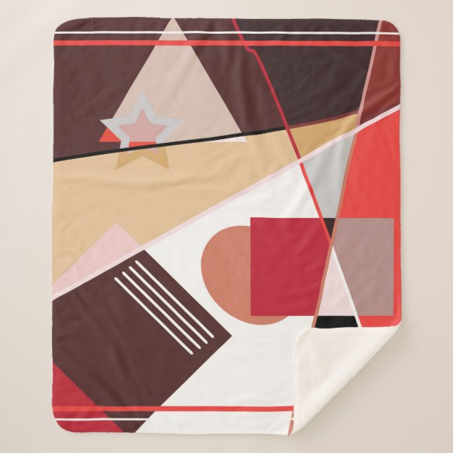 Abstract geometric pattern,  silk scarf shawl desi sherpadecke (Vorderseite)