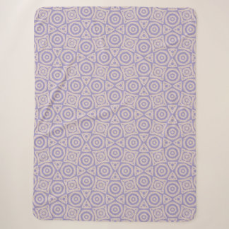 Abstract Geometric Purple and Cream Sherpadecke