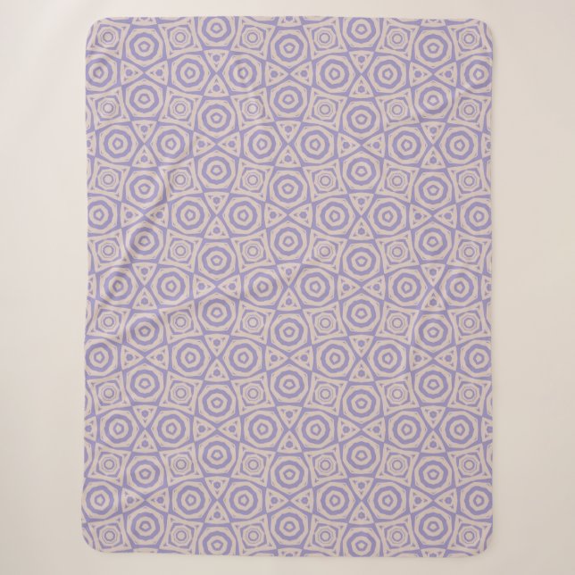 Abstract Geometric Purple and Cream Sherpadecke (Vorderseite)