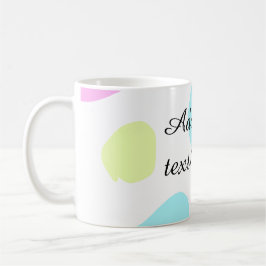 Abstract geometric shapes pastel add name photo ba kaffeetasse