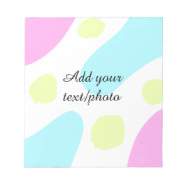Abstract geometric shapes pastel add name photo ba notizblock