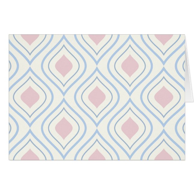 Abstract geometrical, blue, pink and off white (Vorderseite (Horizontal))
