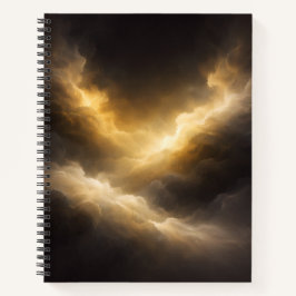 Abstract Golden Nebula Spiral Notebook Notizbuch
