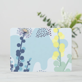 Abstract Golden Wattle Modern Acacia Illustrative Einladung