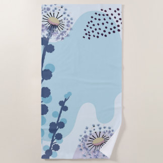 Abstract Golden Wattle Modern Acacia Illustrative Strandtuch
