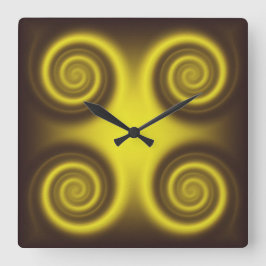 Abstract gradient spiral texture. quadratische wanduhr