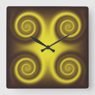 Abstract gradient spiral texture. quadratische wanduhr