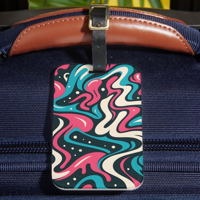 Abstract Graffiti - Bold Vibrant Line Art Style Gepäckanhänger (Vorderseite Insitu 2)