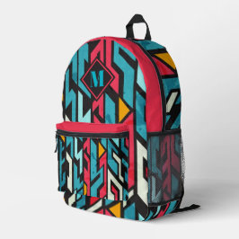 Abstract graffiti pattern urban street art print bedruckter rucksack