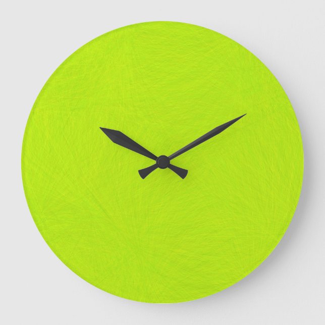 Abstract Green Lime Große Wanduhr (Vorderseite)