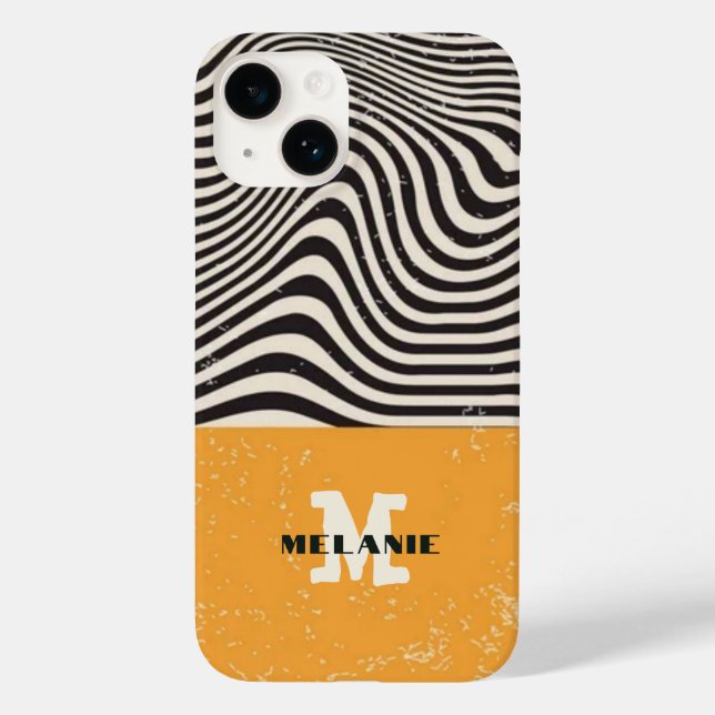 Abstract grunge aesthetic  minimal Monogram Case-Mate iPhone 14 Hülle (Rückseite)