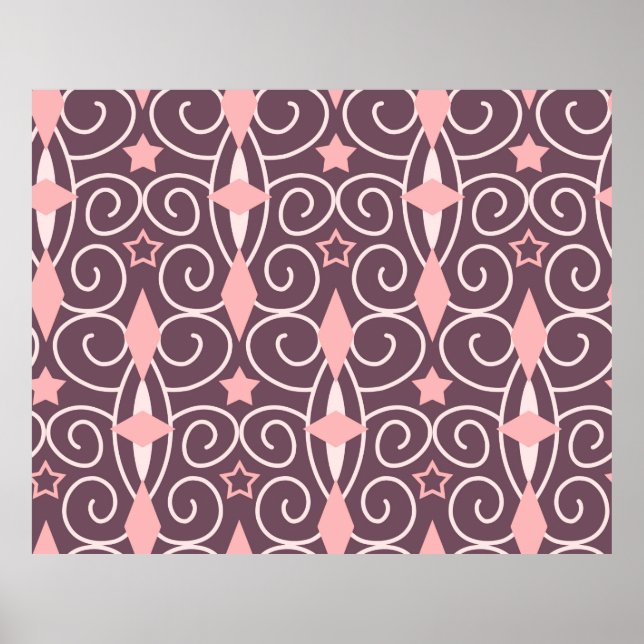 Abstract Hand Drawing Ornamental Geometric Shapes  Poster (Vorne)