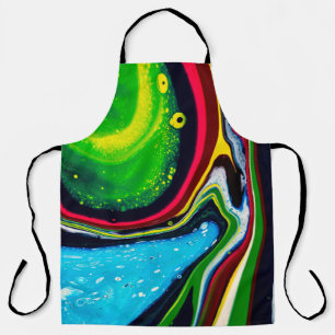 Abstract hand painted background, liquid acrylic p schürze