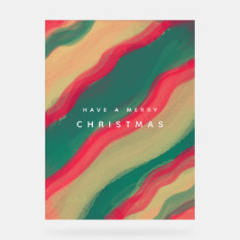Abstract Hand Painted Pattern Flat Holiday Card