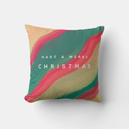 Abstract Hand Painted Pattern Flat Holiday Card Kissen