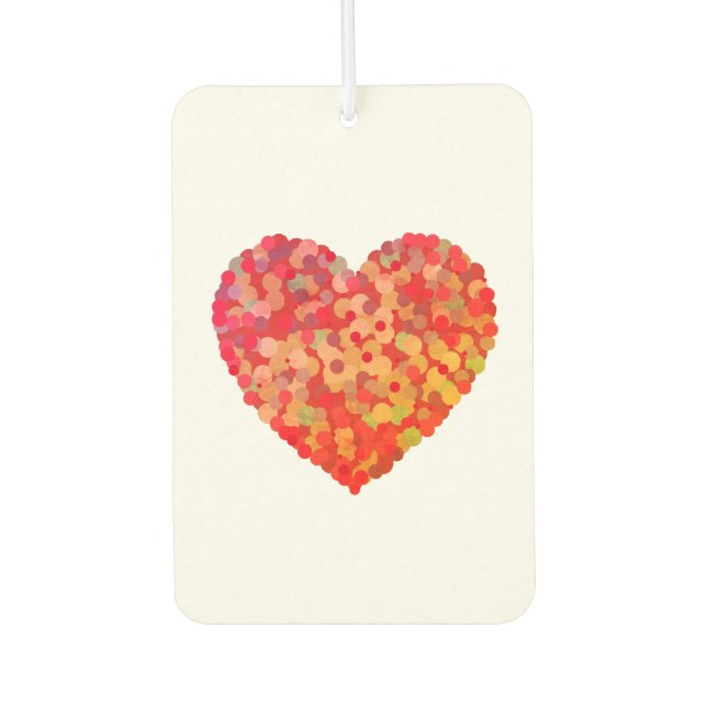 Abstract Heart Confetti Art Autolufterfrischer (Vorderseite)
