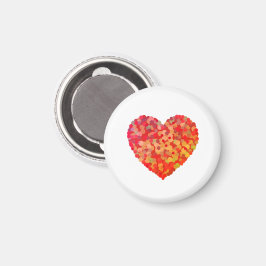 Abstract Heart Confetti Art Magnet