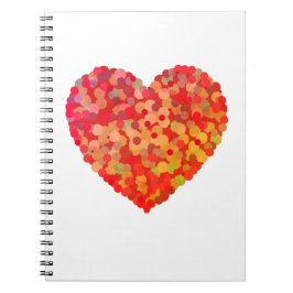 Abstract Heart Confetti Art Notizblock