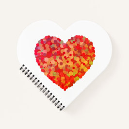 Abstract Heart Confetti Art Notizbuch