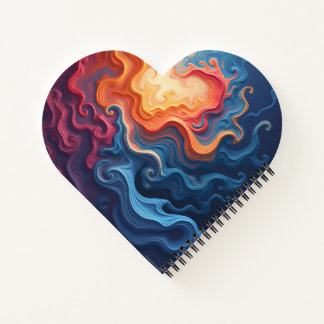 Abstract Heart Shape notebook Notizbuch