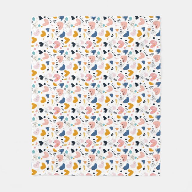 Abstract Hearts: Cozy Valentines  Fleecedecke (Vorderseite)