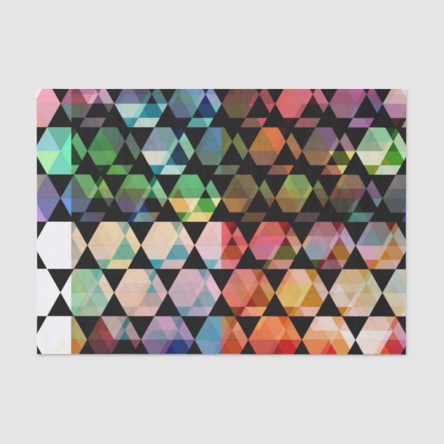 Abstract Hexagon Graphic Design Seidenpapier (Vorderseite)