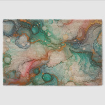 Abstract in Pink, Teal, Blue, and Gold