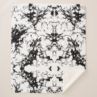 Abstract Ink Splatter Sherpa Blanket  Sherpadecke