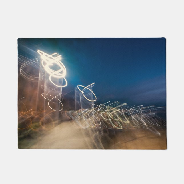 Abstract Intentional Camera Movement Night Light T Fußmatte (Vorderseite)
