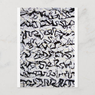 Abstract Japanese Calligraphy Postkarte