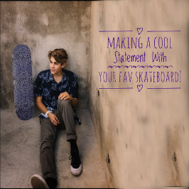 Abstract Jungle-Blue Skateboard