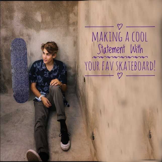 Abstract Jungle-Blue Skateboard (Von Creator hochgeladen)