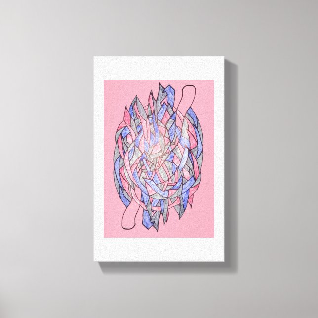 Abstract Kaleidoscope Burst Canvas Pink Leinwanddruck (Vorderseite)