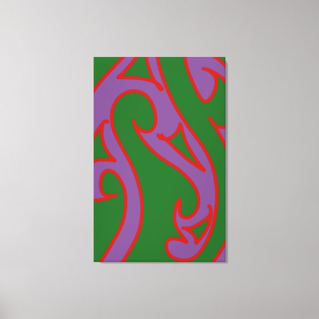 Abstract kowhaiwhai art by RRW  Leinwanddruck (Vorderseite)
