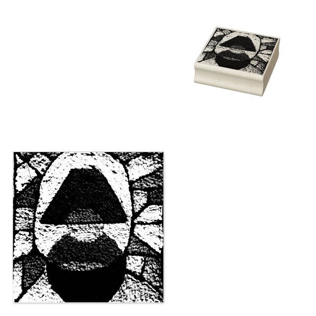 Abstract lamp mid century rubber stamp gummistempel (Stempel)