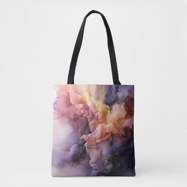 Abstract Lavender Floral Cloud Ink Landscape Tasche (Vorderseite)