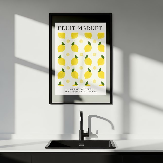 Abstract Lemon Market Kitchen Print Poster (Von Creator hochgeladen)