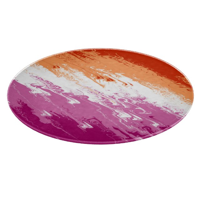 Abstract Lesbian Pride Flag      Schneidebrett (Ecke)