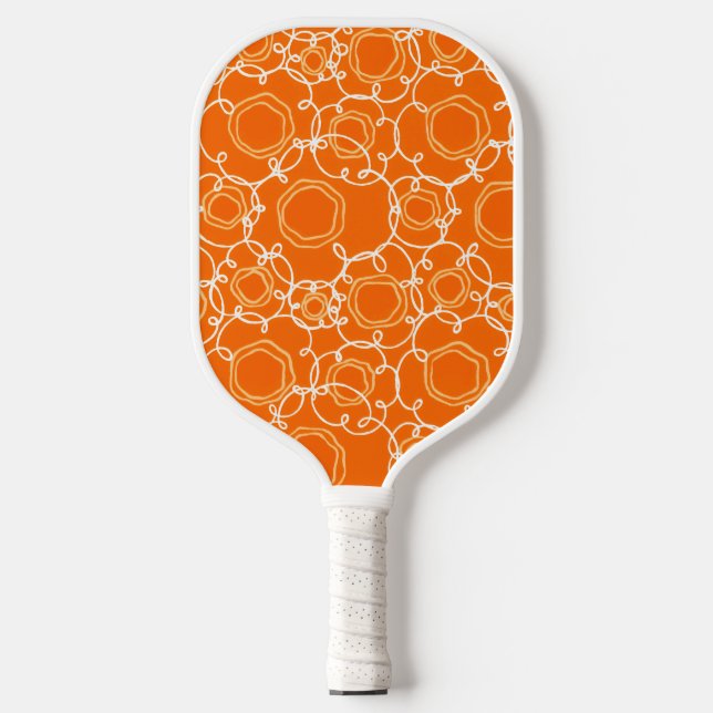 Abstract Linear Matrix (Orange) Fine Art Pickleball Schläger (Vorderseite)