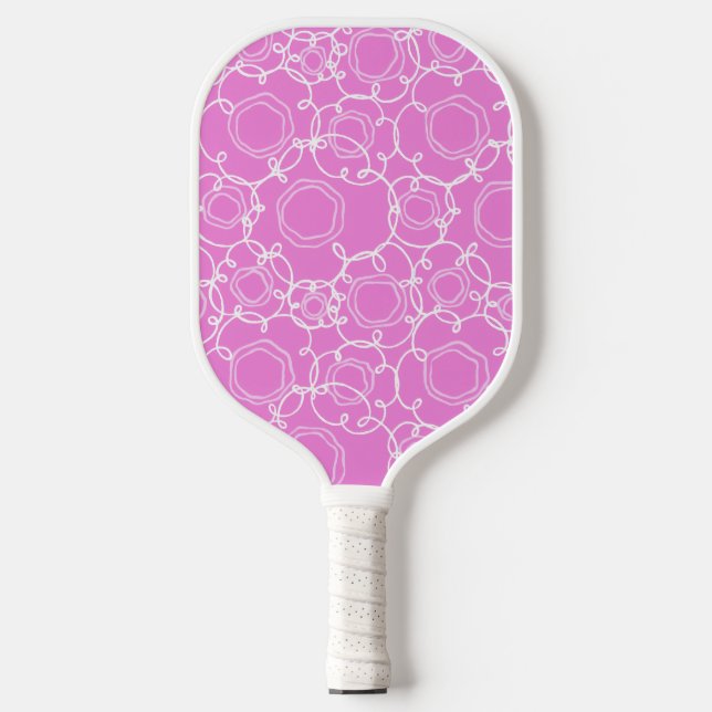 Abstract Linear Matrix (Soft Pink) Fine Art Pickleball Schläger (Vorderseite)