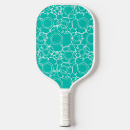Abstract Linear Matrix (Teal) Fine Art Pickleball Schläger